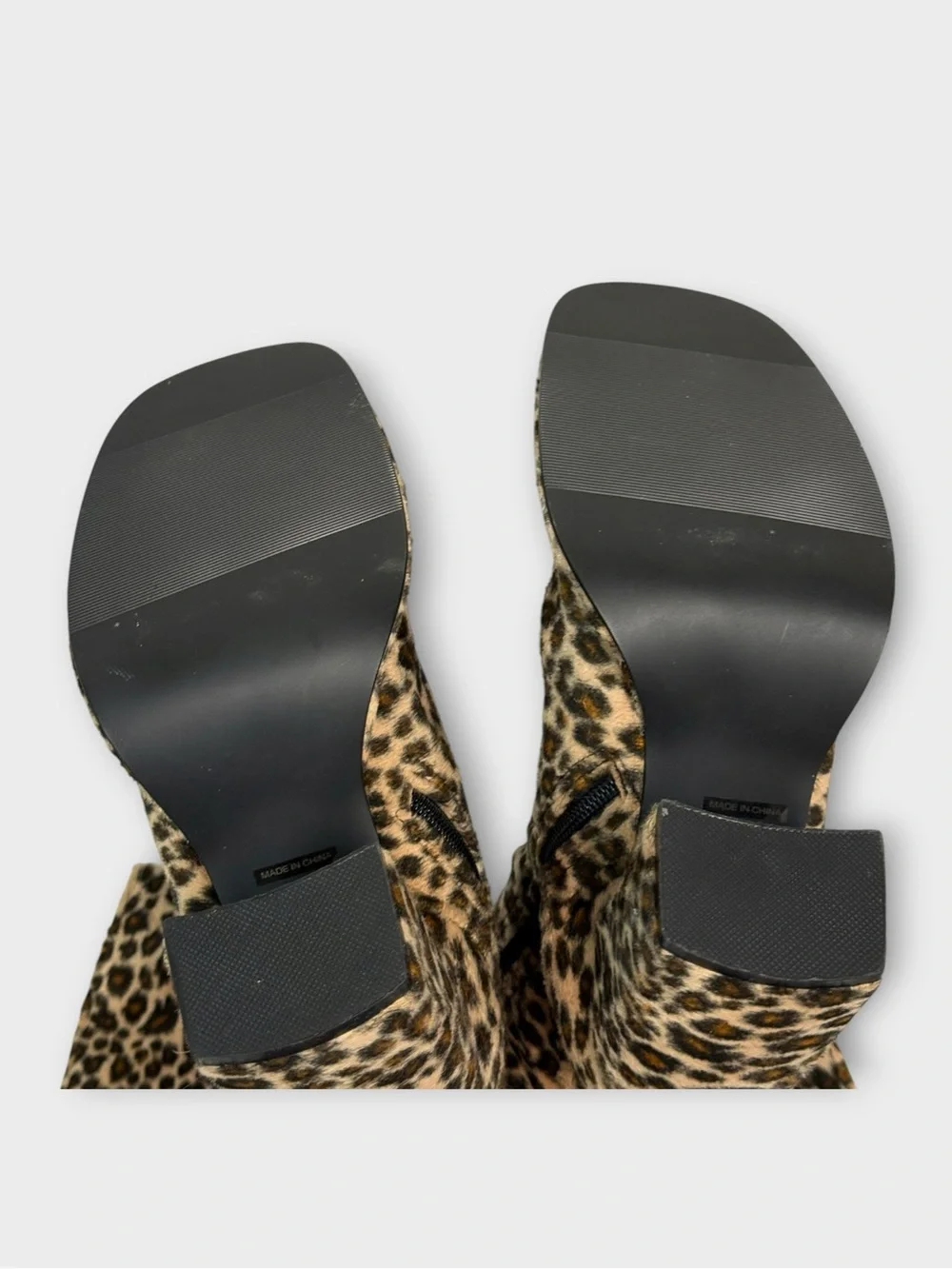 Via Ravia Leopard Print Platform Knee-High Boots